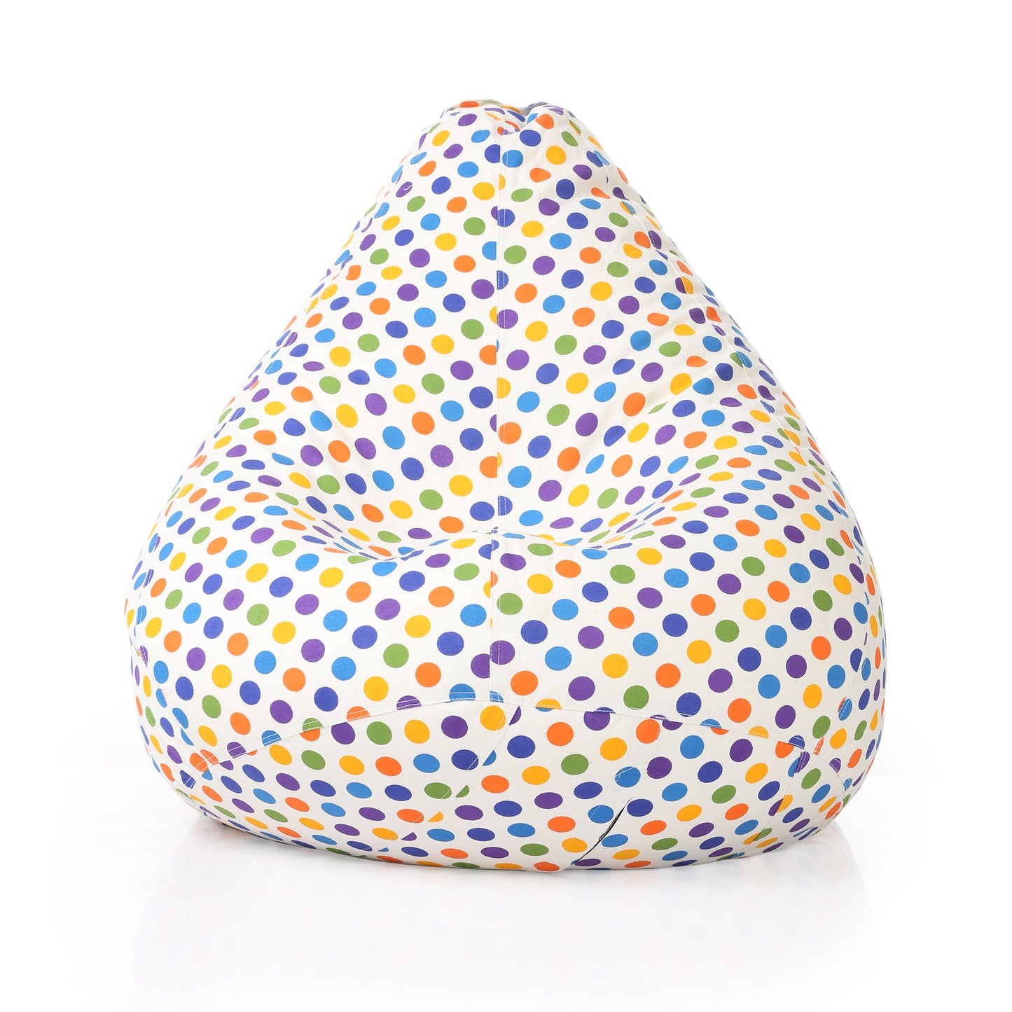 Style Homez Classic Cotton Canvas Polka Dots Printed Bean Bag XXXL  Size Filled with Bean Refill Fillers