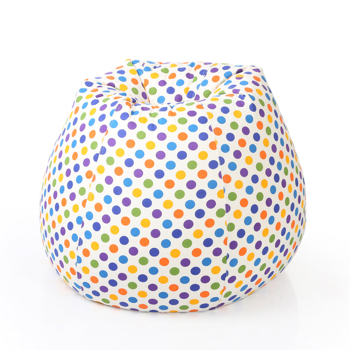Style Homez Classic Cotton Canvas Polka Dots Printed Bean Bag XXXL  Size Filled with Bean Refill Fillers
