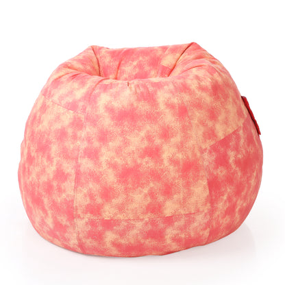 Style Homez Classic Cotton Canvas Abstract Printed Bean Bag XXXL Size Filled with Bean Refill Fillers