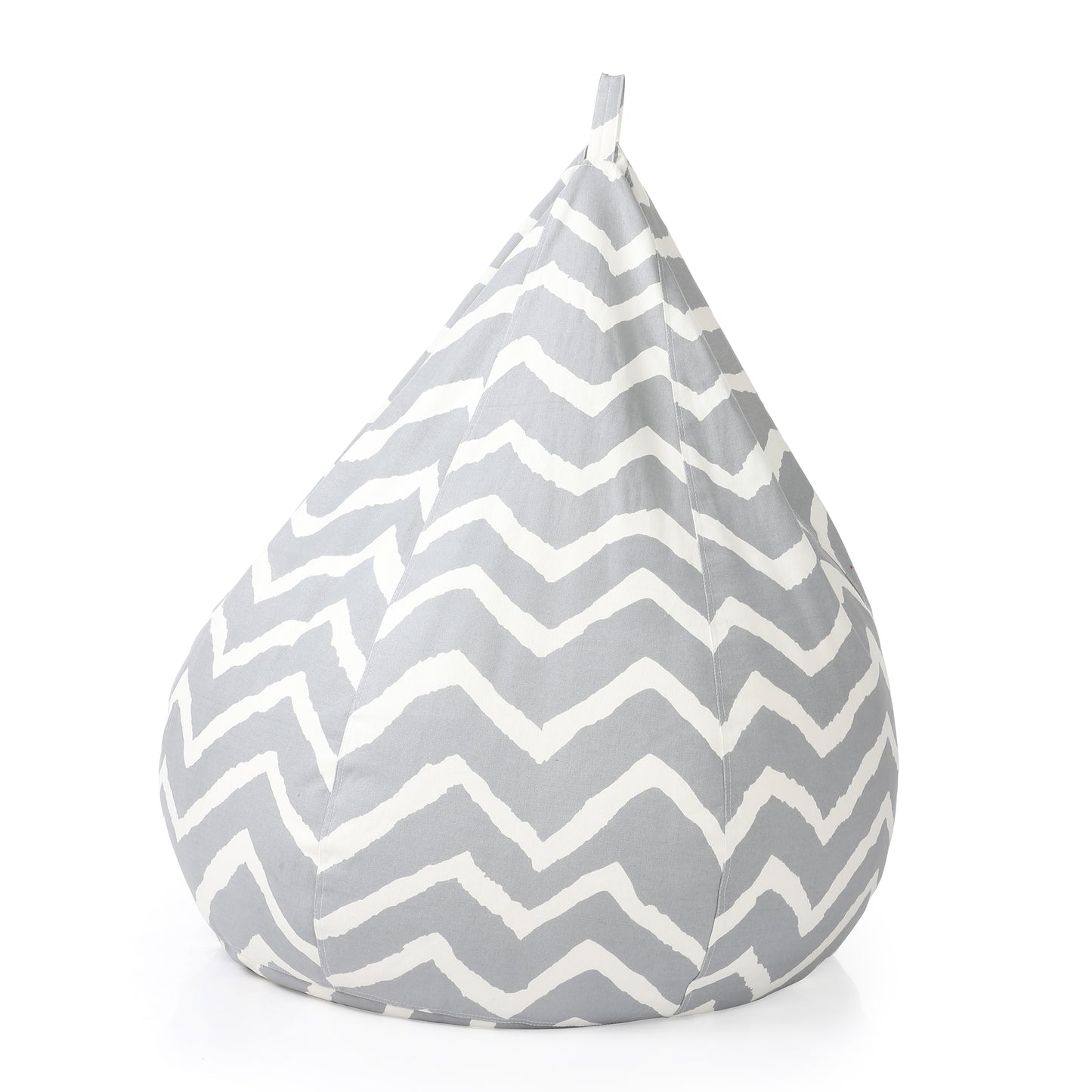 Style Homez Classic Cotton Canvas Stripes Printed Bean Bag XXXL Size Filled with Bean Refill Fillers