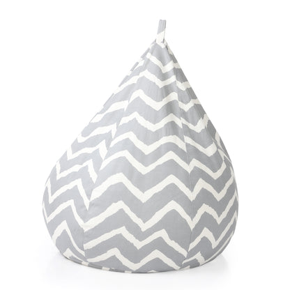 Style Homez Classic Cotton Canvas Stripes Printed Bean Bag XXXL Size Filled with Bean Refill Fillers