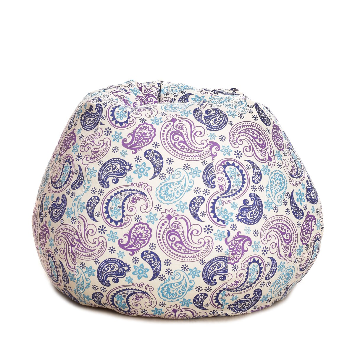 Style Homez Classic Cotton Canvas Paisley Printed Bean BagXXXL Size Filled with Bean Refill Fillers