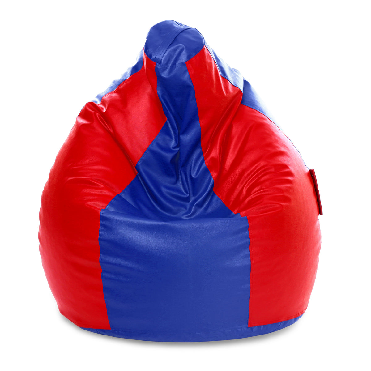 Style Homez Premium Leatherette Classic Jumbo Bean Bag Jumbo Size SAC Blue Red Color Filled with Beans Fillers