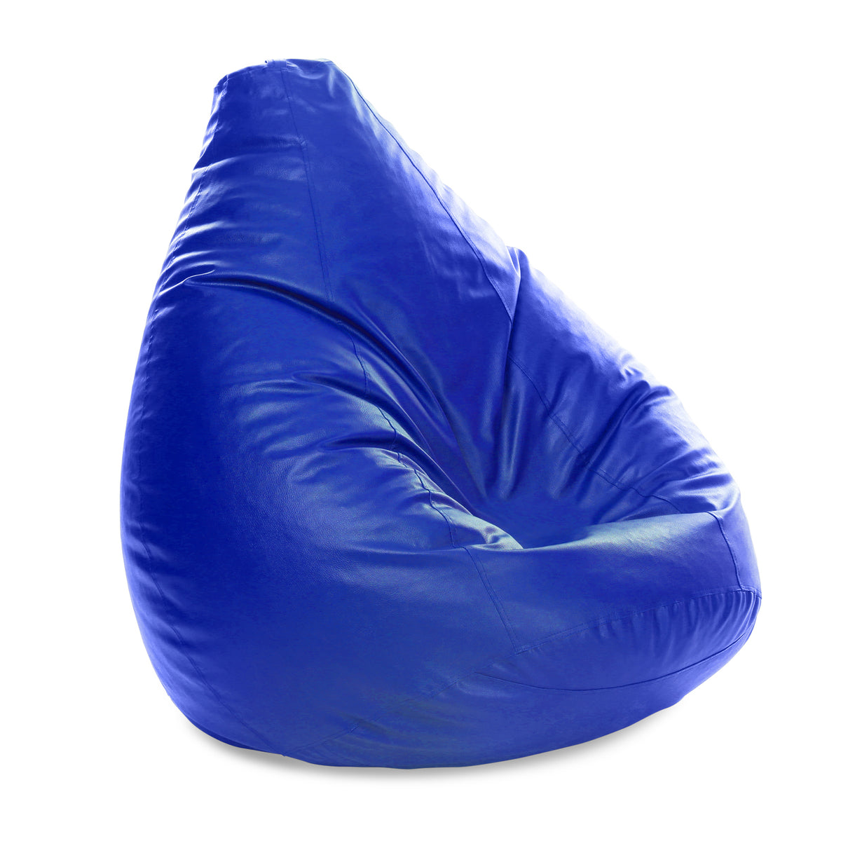 Style Homez Premium Leatherette Classic Jumbo Bean Bag Jumbo Size SAC  Royal Blue Color Filled with Beans Fillers