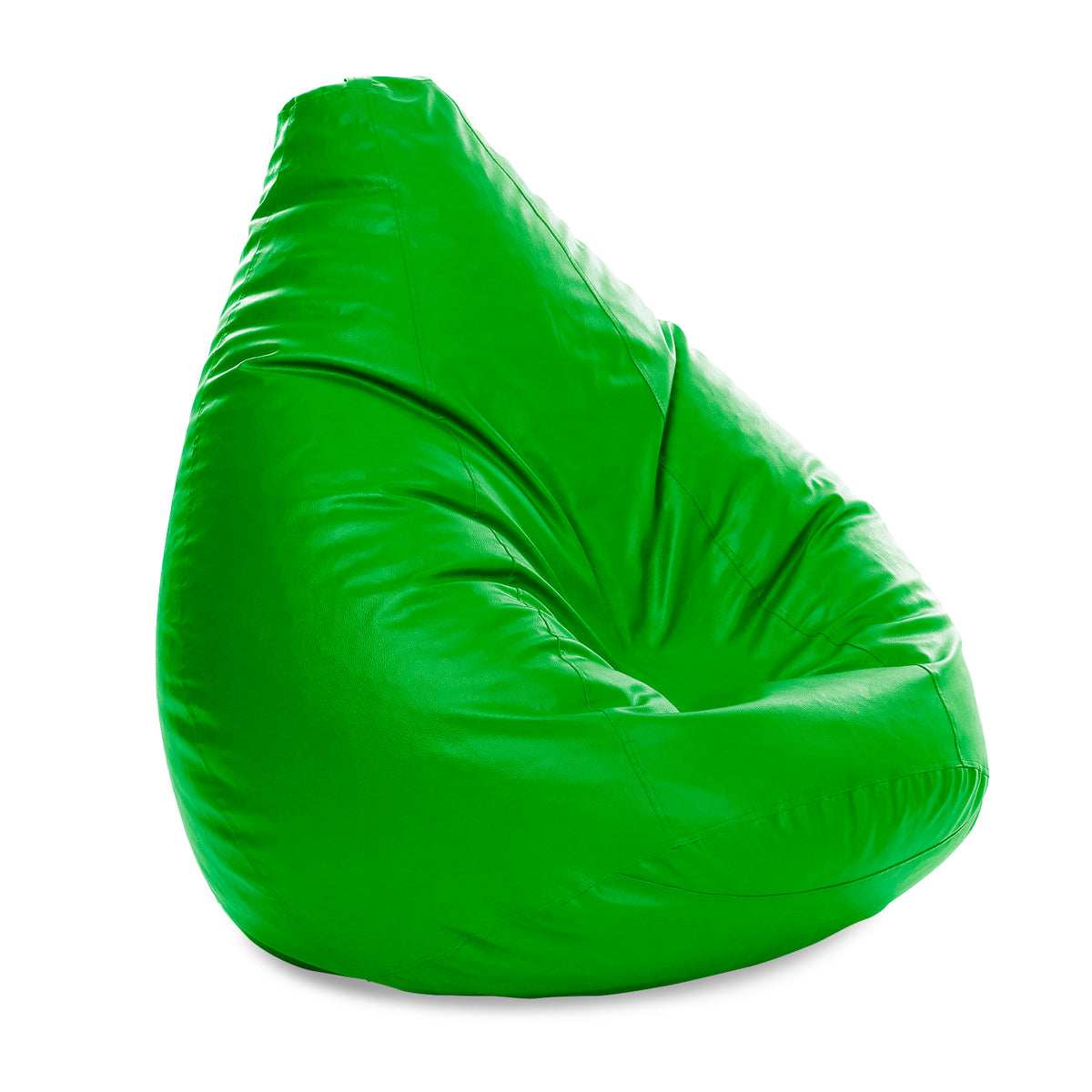 Style Homez Premium Leatherette Classic Jumbo Bean Bag Jumbo Size SAC  Green Color Filled with Beans Fillers