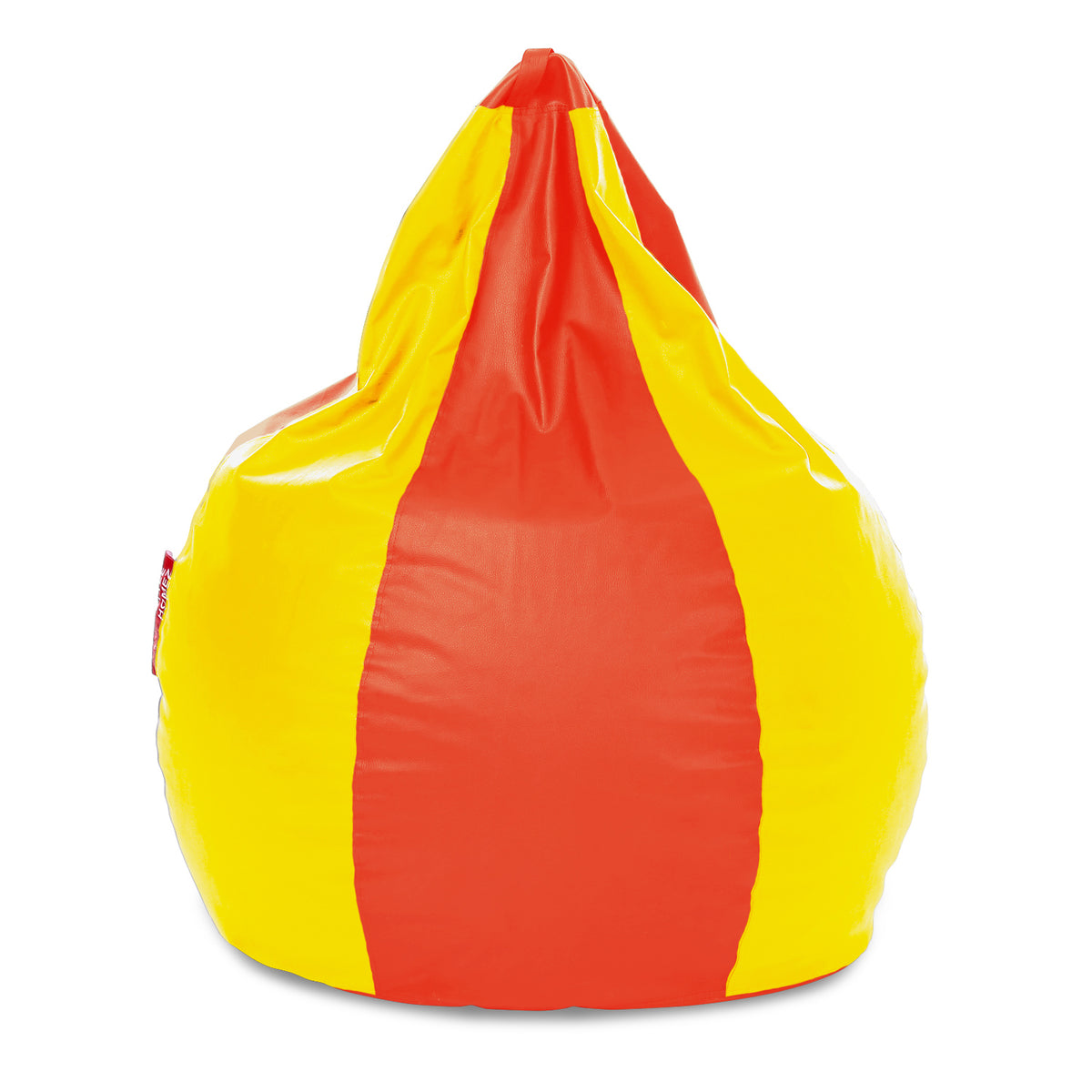 Style Homez Premium Leatherette Classic Jumbo Bean Bag Jumbo Size SAC Orange Yellow Color Filled with Beans Fillers