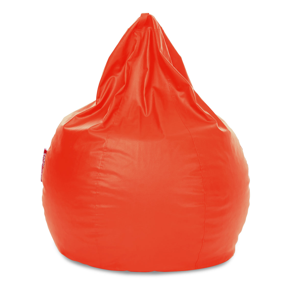 Style Homez Premium Leatherette Classic Jumbo Bean Bag Jumbo Size SAC  Orange Color Filled with Beans Fillers