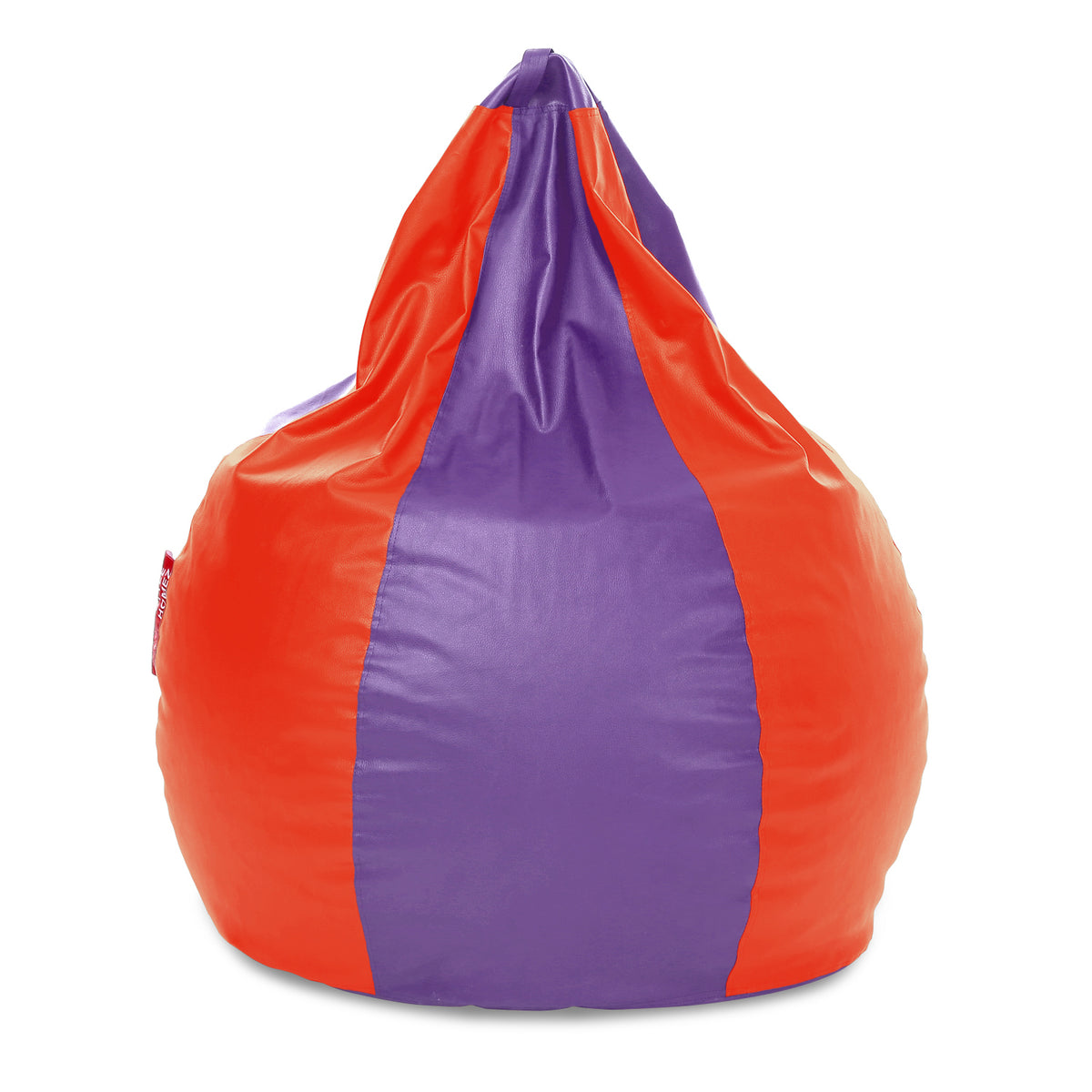 Style Homez Premium Leatherette Classic Jumbo Bean Bag Jumbo Size SAC Purple Orange Color Filled with Beans Fillers
