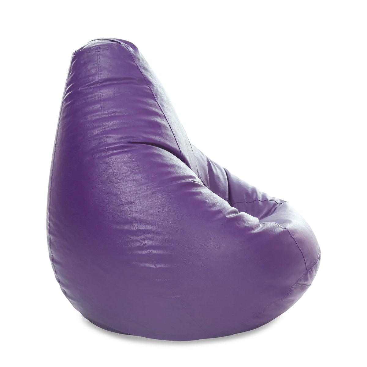 Style Homez Premium Leatherette Classic Jumbo Bean Bag Jumbo Size SAC  Purple Color Filled with Beans Fillers