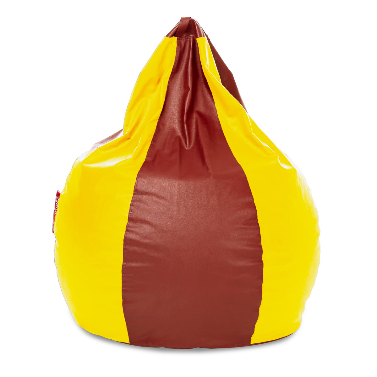 Style Homez Premium Leatherette Classic Jumbo Bean Bag Jumbo Size SAC Tan Yellow Color Filled with Beans Fillers