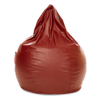 Style Homez Premium Leatherette Classic Jumbo Bean Bag Jumbo Size SAC  TAN Color Filled with Beans Fillers