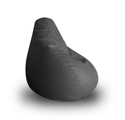 Style Homez Premium Leatherette Classic Bean Bag XL Size Grey Color Filled with Beans Fillers