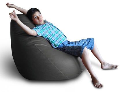 Style Homez Premium Leatherette Classic Bean Bag XXL Size Grey Color, Cover Only