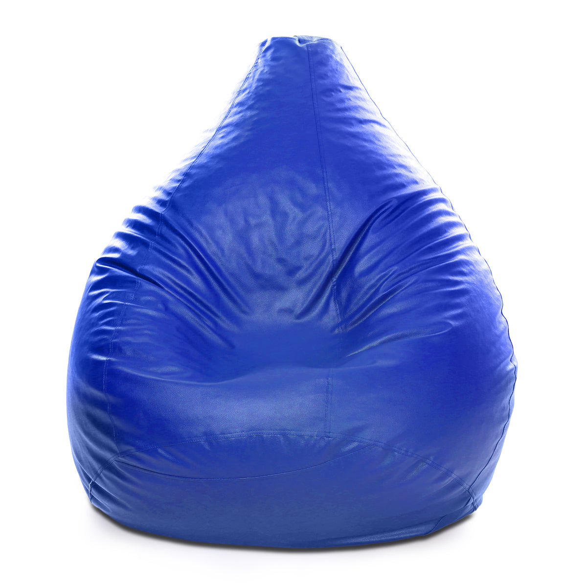 Style Homez Premium Leatherette Classic Bean Bag XXXL Size Royal Blue Color Filled with Beans Fillers