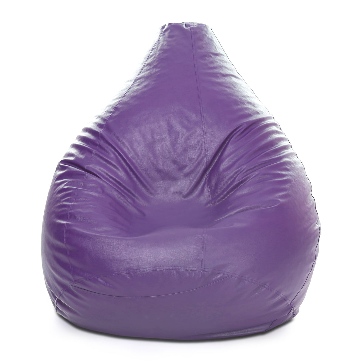 Style Homez Premium Leatherette Classic Bean Bag XXXL Size Purple Color Filled with Beans Fillers