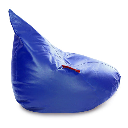 Style Homez HUMBUG, Premium Leatherette Fabric Lounger XL Bean Bag Blue Color Filled with Beans Fillers