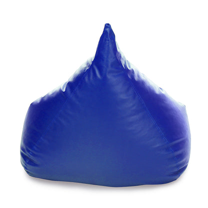 Style Homez HUMBUG, Premium Leatherette Fabric Lounger XL Bean Bag Blue Color Filled with Beans Fillers