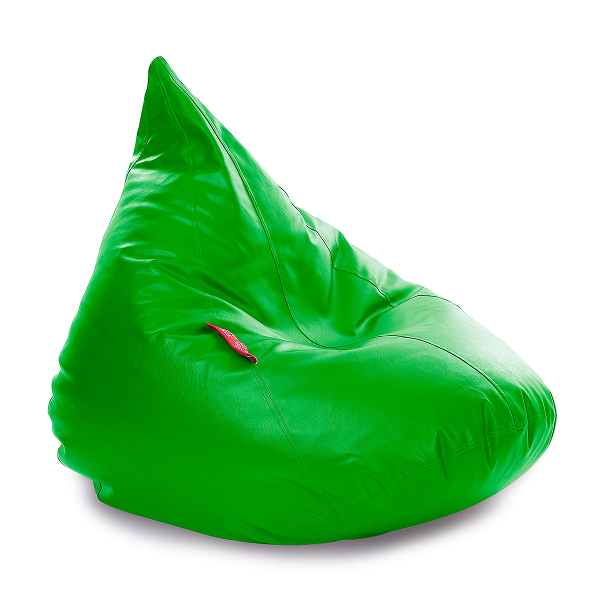 Style Homez HUMBUG, Premium Leatherette Fabric Lounger XL Bean Bag Green Color Filled with Beans Fillers