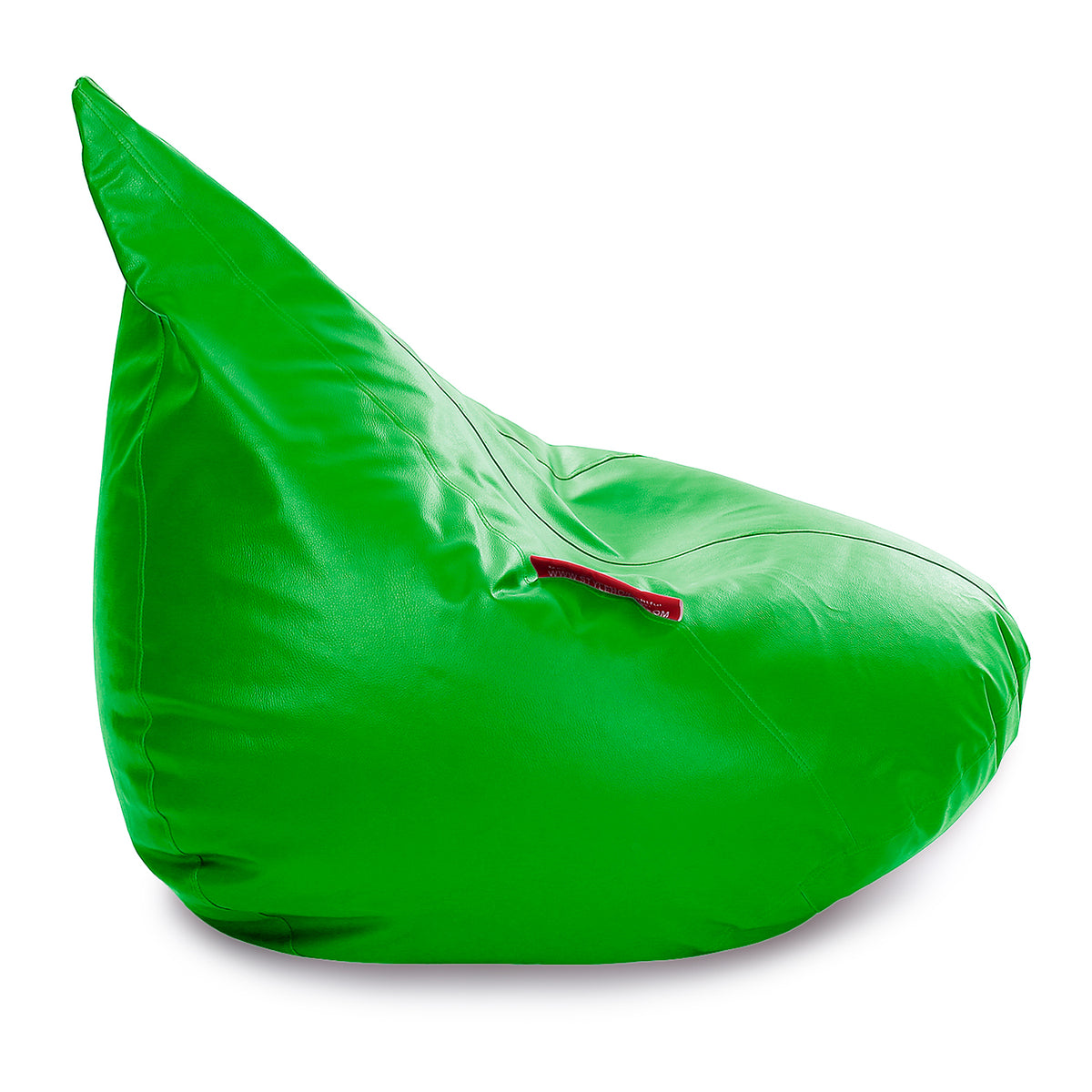 Style Homez HUMBUG, Premium Leatherette Fabric Lounger XL Bean Bag Green Color Filled with Beans Fillers