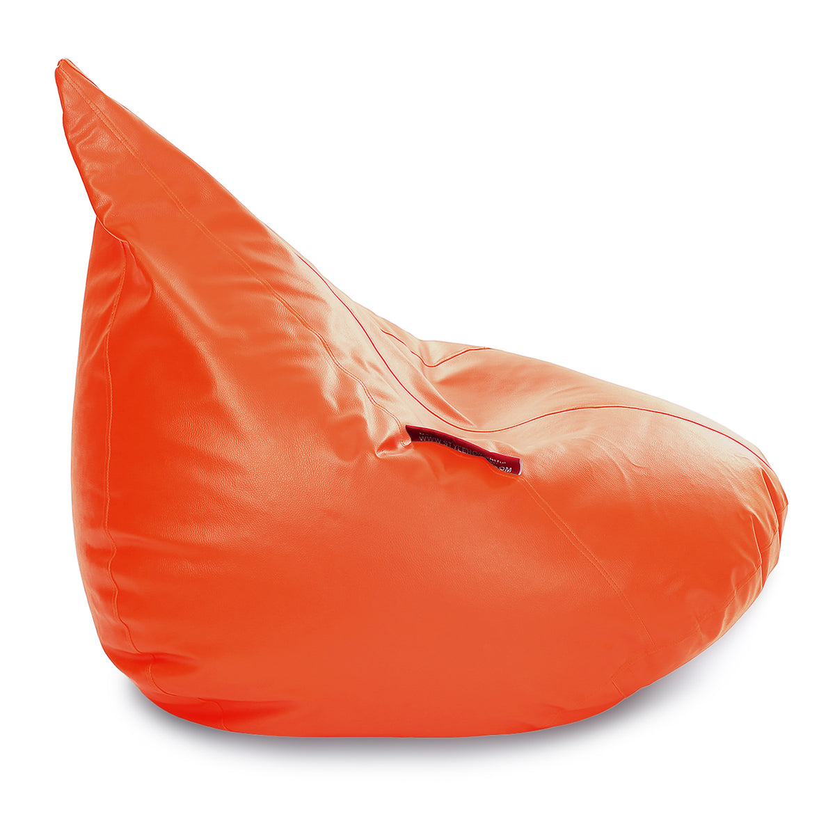 Style Homez HUMBUG, Premium Leatherette Fabric Lounger XL Bean Bag Orange Color Filled with Beans Fillers