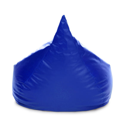 Style Homez HUMBUG, Premium Leatherette Fabric Lounger XXL Bean Bag Blue Color Filled with Beans Fillers