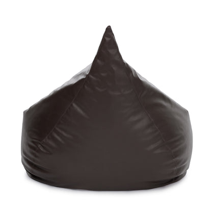 Style Homez HUMBUG, Premium Leatherette Fabric Lounger XXL Bean Bag Chocolate Brown Color Filled with Beans Fillers