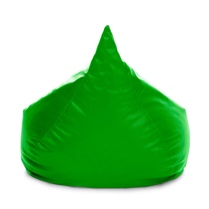 Style Homez HUMBUG, Premium Leatherette Fabric Lounger XXL Bean Bag Green Color Filled with Beans Fillers