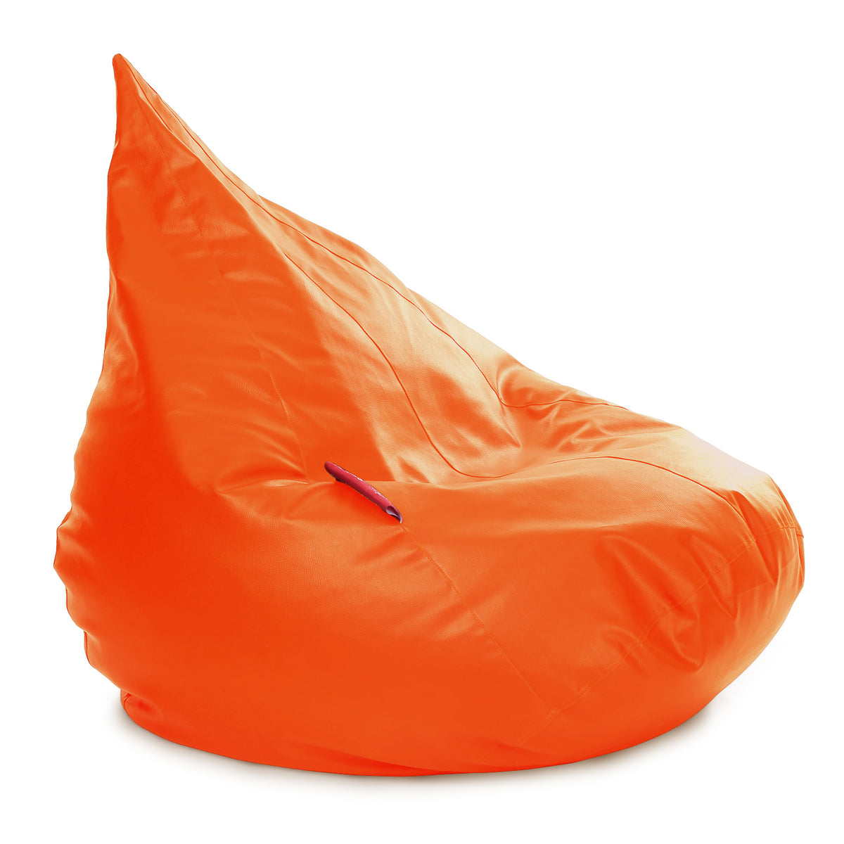 Style Homez HUMBUG, Premium Leatherette Fabric Lounger XXL Bean Bag Orange Color Filled with Beans Fillers