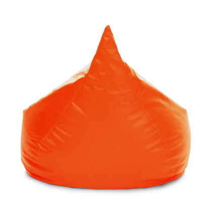 Style Homez HUMBUG, Premium Leatherette Fabric Lounger XXL Bean Bag Orange Color Filled with Beans Fillers