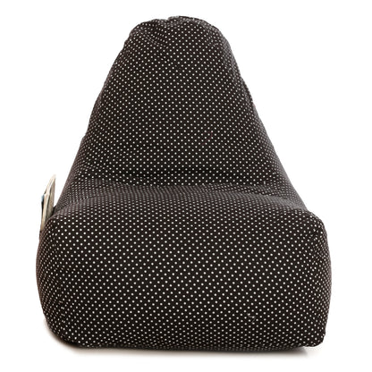 Style Homez HACKEY, Cotton Canvas Polka Dots Printed Bean Bag XXL Size, COVER Only
