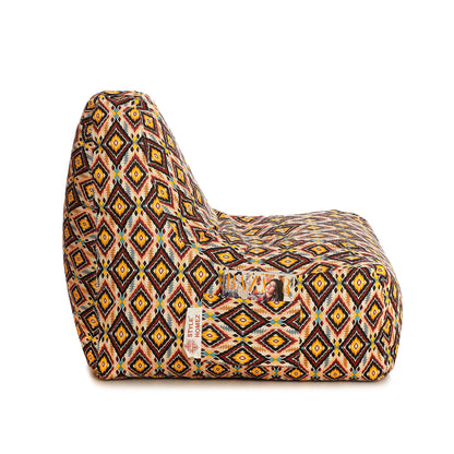 Style Homez HACKEY, Cotton Canvas Geometric Printed Bean Bag XXL Size, COVER Only