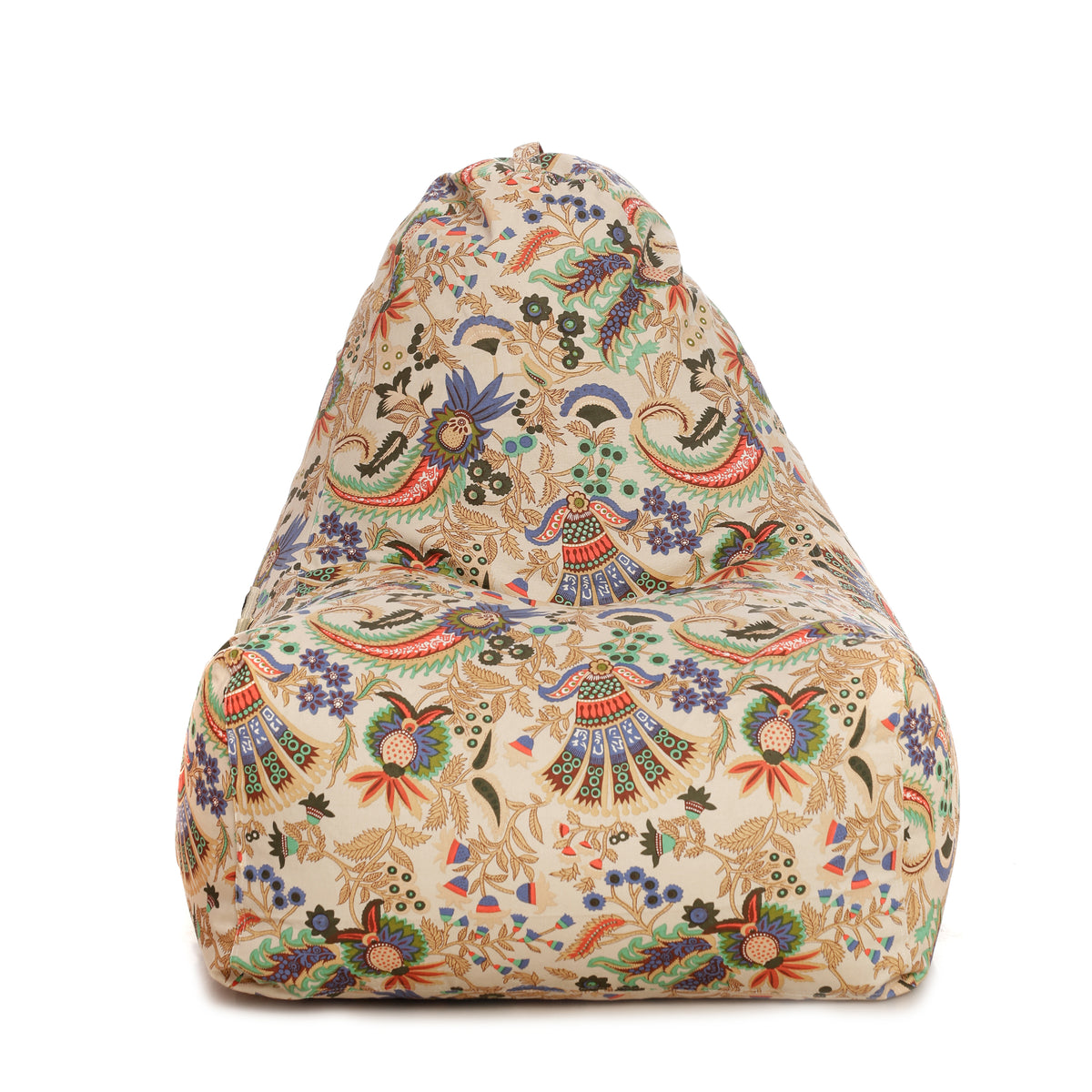 Style Homez XXL HACKEY BEAN BAG, Cotton Canvas Floral Printed, Filled With Beans Fillers
