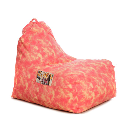 Style Homez XXL HACKEY BEAN BAG, Cotton Canvas Abstract Printed, Filled With Beans Fillers