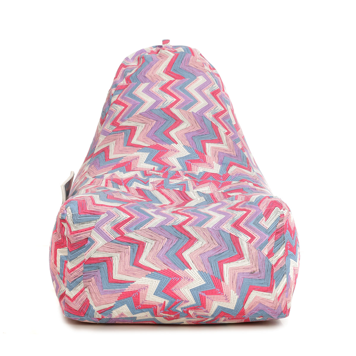 Style Homez XXL HACKEY BEAN BAG, Cotton Canvas Geometric Printed, Filled With Beans Fillers