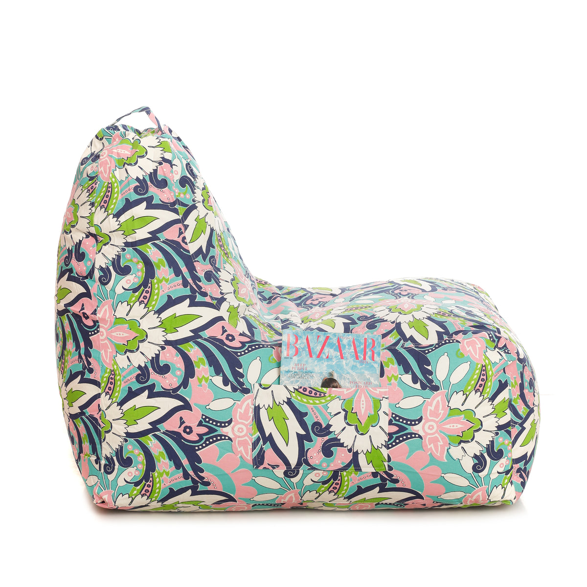Style Homez HACKEY, Cotton Canvas Floral Printed Bean Bag XXL Size, COVER Only