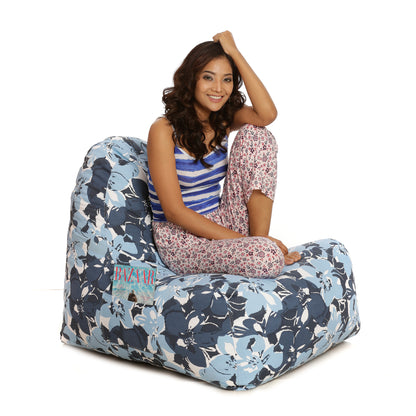 Style Homez HACKEY, Cotton Canvas Floral Printed Bean Bag XXL Size, COVER Only