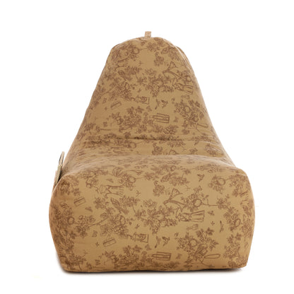Style Homez XXL HACKEY BEAN BAG, Cotton Canvas Abstract Printed, Filled With Beans Fillers