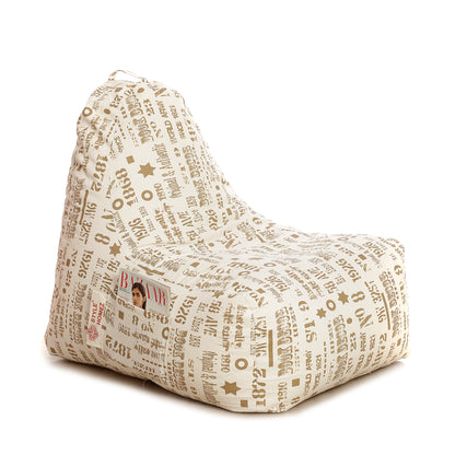 Style Homez XXL HACKEY BEAN BAG, Cotton Canvas Abstract Printed, Filled With Beans Fillers