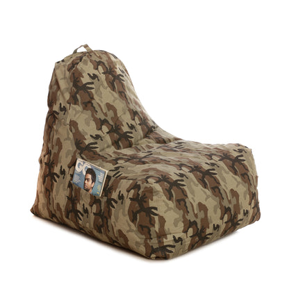Style Homez Hackey Cotton Canvas Camouflage Printed Bean Bag XXL Size Filled With Beans Fillers