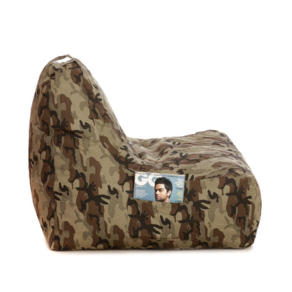 Style Homez Hackey Cotton Canvas Camouflage Printed Bean Bag XXL Size Filled With Beans Fillers