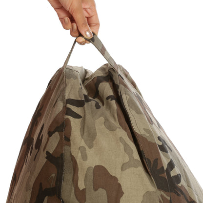 Style Homez Hackey Cotton Canvas Camouflage Printed Bean Bag XXL Size Filled With Beans Fillers