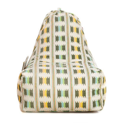 Style Homez HACKEY, Cotton Canvas IKAT Printed Bean Bag XXL Cover Onlyr