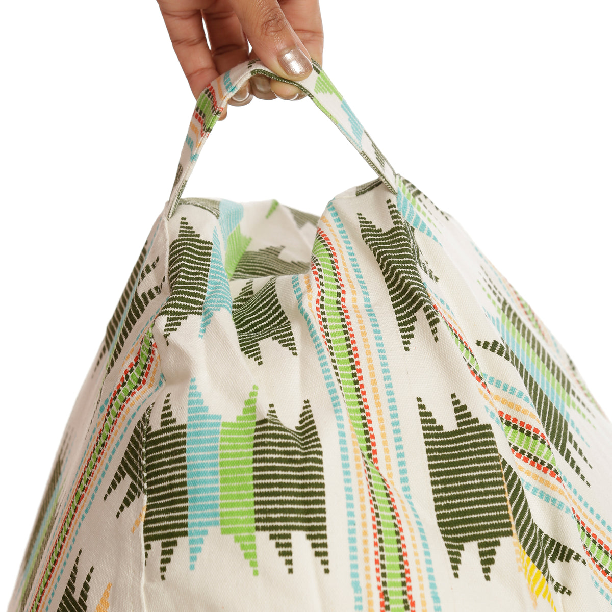 Style Homez HACKEY, Cotton Canvas IKAT Printed Bean Bag XXL Cover Onlyr
