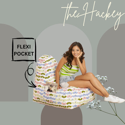 Style Homez HACKEY, Cotton Canvas Abstract Printed Bean Bag XXL Cover Only