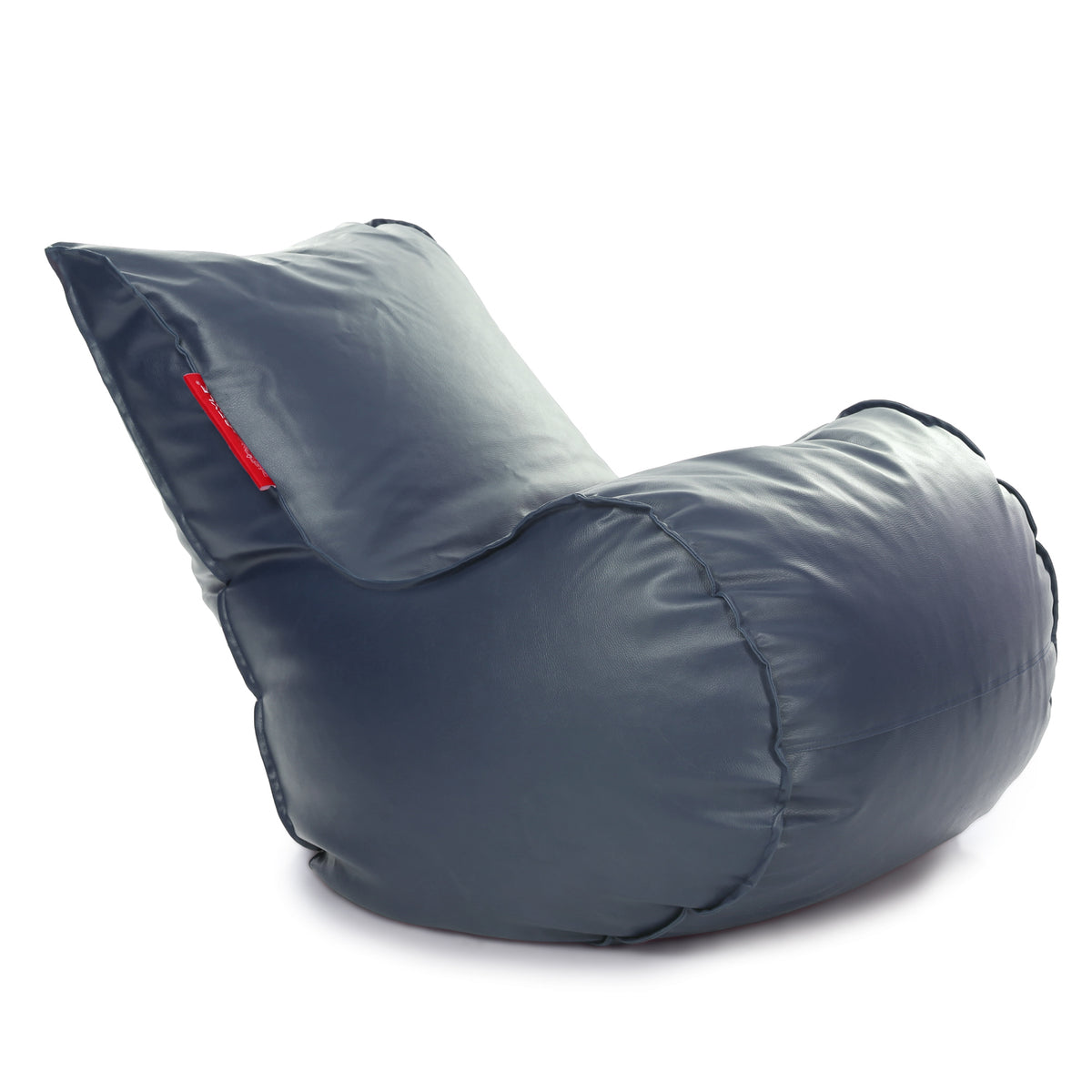 Style Homez MAMBO, Premiu Leatherette XL Size Bean Bag Grey Color Filled with Beans Fillers