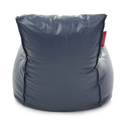 Style Homez MAMBO, Premiu Leatherette XL Size Bean Bag Grey Color Filled with Beans Fillers