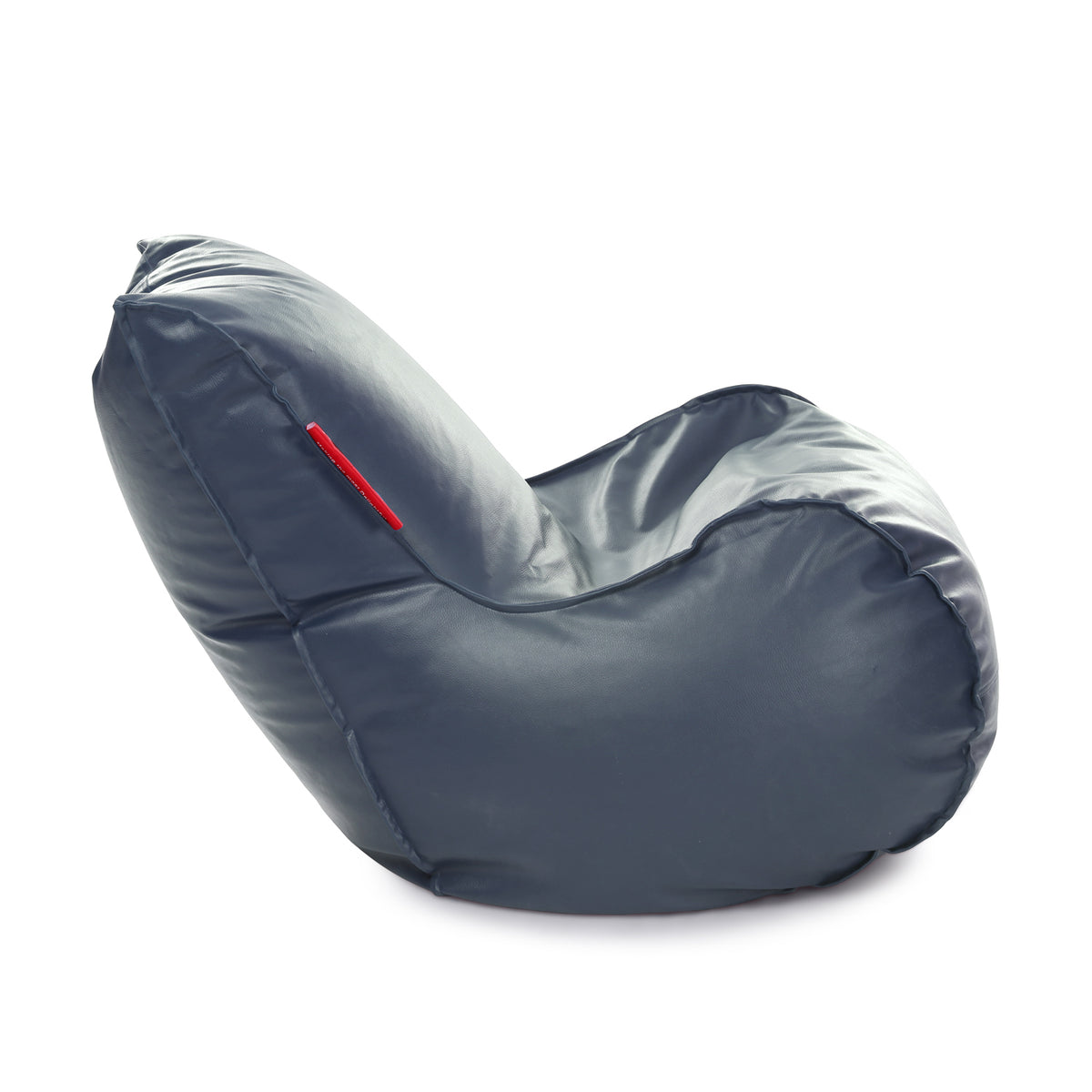 Style Homez MAMBO, Premiu Leatherette XL Size Bean Bag Grey Color Filled with Beans Fillers