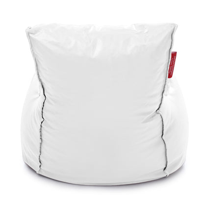 Style Homez MAMBO, Premiu Leatherette XL Size Bean Bag White Color Filled with Beans Fillers