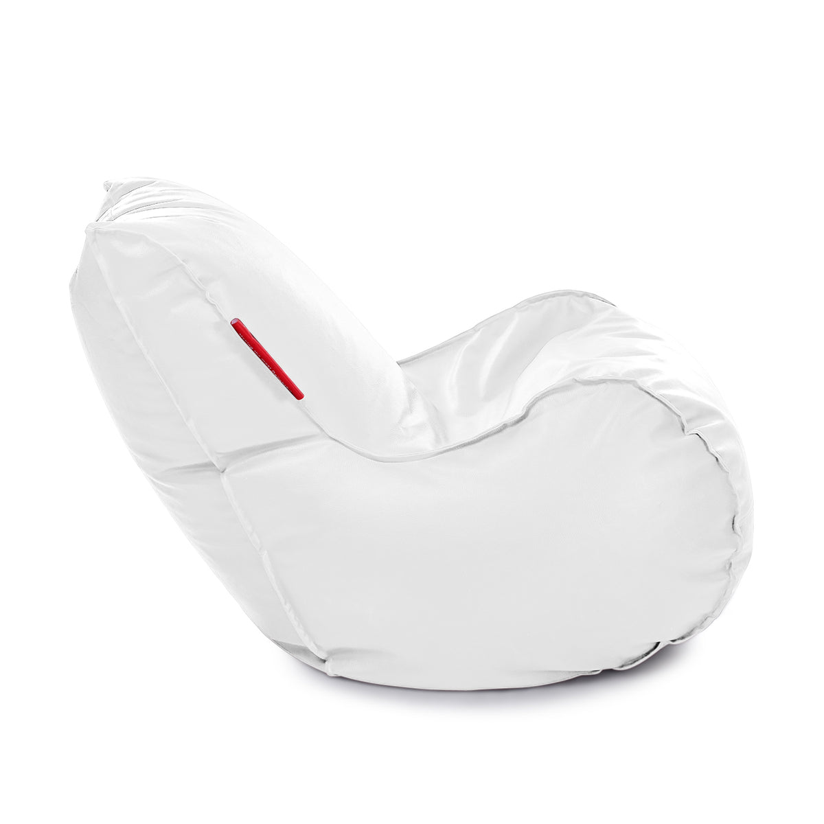 Style Homez MAMBO, Premiu Leatherette XL Size Bean Bag White Color Filled with Beans Fillers