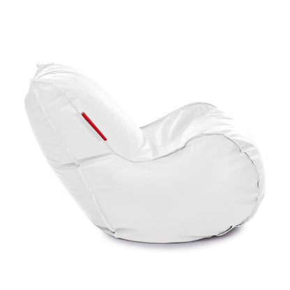 Style Homez MAMBO, Premiu Leatherette XL Size Bean Bag White Color Filled with Beans Fillers